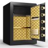 Electronic Digital Security Safe with Keypad and Key,21.65-Inch Safe Box for Home,Office and Hotel(Black)