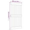 Door NARVIK 39.4"x82.7" Solid Wood Pine